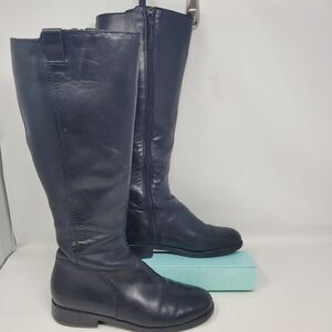 Cole Haan Womens Boots size 8.5B Adler CalissaTall Riding pull-on black Leather
